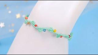 Beebeecraft DIY braided vine bracelet with nylon thread