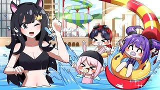 워터파크에 팀큐브 베이비들과 놀러갔어요?! [신난다!!! 그런데 뭔가 이상해?!ㅋㅋㅋㅋ] 퀸톨