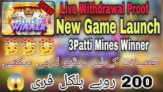 New Game Launch| Mines Winner | Rs 200 Free Bonus  | New Earning Game| New Slots Game| 3Patti