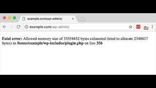 Solved: WordPress Allowed Memory Exhausted Error – Increase PHP Memory