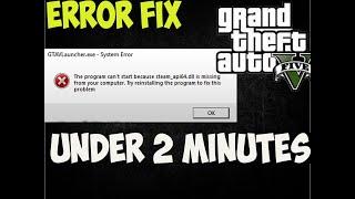 HOW TO FIX steam api 64 dll ERROR IN GTA V UNDER 2 MINUTES