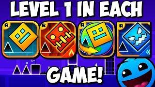 Geometry Dash Level 1 COMPARISON: SUBZERO, MELTDOWN, WORLD AND DASH