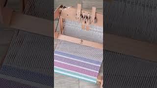 Weaving on an Ashford Brooklyn Four Shaft loom.