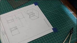 Manual Drafting: Draft Orthographic Views of a Corner Cabinet