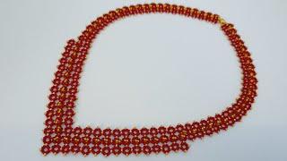 Beaded necklace a corner/ Necklace / Handmade jewelry by NATALI AMAPOLA