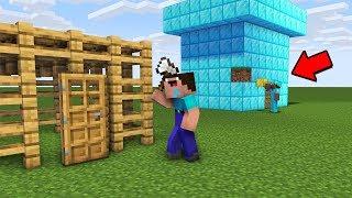 КТО КРУЧЕ ПОСТРОИТ ДОМ В МАЙНКРАФТ НУБ ИЛИ ПРО 100% ТРОЛЛИНГ ЛОВУШКА MINECRAFT