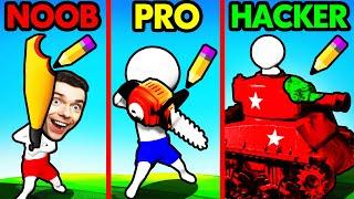 NOOB vs PRO vs HACKER DRAW WEAPON