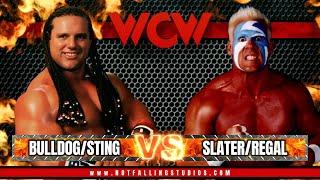 British Bulldog & Sting VS Dick Slater & Steven Regal #sting #britishbulldog #wrestling #wcw #wwf