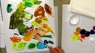 Painting For Spring  Mixing Greens and Yellows  Color Theory