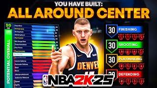 BEST ALL AROUND CENTER BUILD IN NBA 2K25! 7’0 DEMIGOD BUILD DOMINATES NBA 2K25! best build 2k25