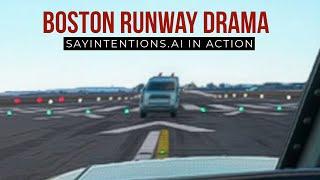 Boston Takeoff Interrupted! ATC's (SayIntentions.ai) Surprising Response to a Blocked Runway