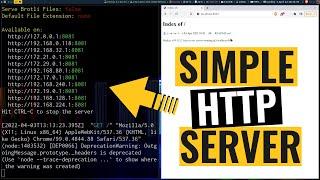 How to Start HTTP Server in Seconds