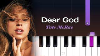 Tate McRae - Dear god (Piano Tutorial)