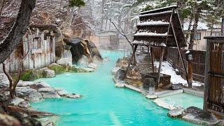 まるで川のような大露天風呂がある秘湯温泉旅館に宿泊️ | 福島 高湯温泉 安達屋旅館