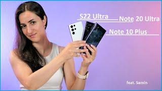 Samsung Galaxy S22 Ultra, Note 20 Utra und Note 10 Plus im oberflächlichen Vergleich - feat. Samin