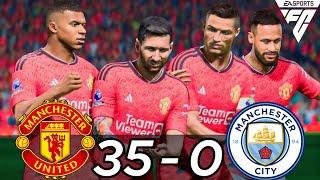 Ronaldo, Messi, Mbappé & Neymar Jr All Stars Together | Man United Vs Man City | FC24 PC Gameplay 4K