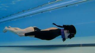 Rea 57m. DNF Freediving training in the pool. Contractions in the end.