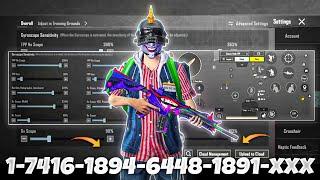 NEW UPDATE 3.4BEST SENSITIVITY CODE + CONTROL SETTINGS BGMI/PUBG MOBILE