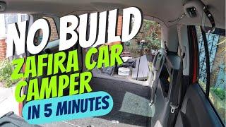 Zafira Stealth Micro Camper Conversion in 5 minutes - no build!