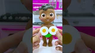 Miniature Boys Eating Eggs Kitchen Set Toys, Satisfying With Lily Toys Unboxing #asmr #satisfying