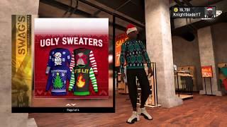 NEW CHRISTMAS UGLY SWEATERS NBA 2K20 CHRISTMAS CLOTHES BADGE GLITCH BEST JUMPSHOT VC GLITCH RUFFLES