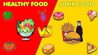 Healthy vs Junk Food | What's the Better Choice? | Giggles & Grapes #food #jungfood