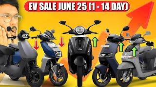 Ola Electric Less DEMAND! TVS IQube On TOP ! 1-14 Day Sale ! EV Sale JUNE 25  ! Electric Scooter