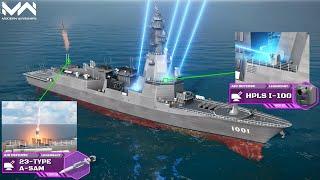 JS Ibuki (ASEV-1001) Exclusive Air Defense Test! Type 23 A-SAM and HPLS I-100 | Modern Warships