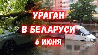 Ураган в Беларуси улицы превратились в реки, ветер валил деревья