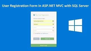 ASP.NET MVC #37 - User Registration Form With SQL Server | FoxLearn