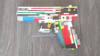 Lego Semi-auto Blowback Glock 18 Recreated (Kevin183) |Rubber band attachment and assembly tutorial