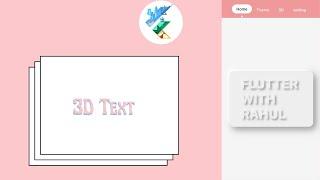 3D Text #Flutter #FlutterUI #Neumorphism