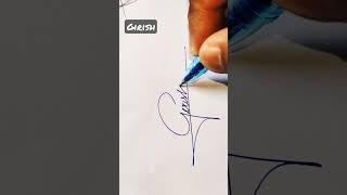 Girish name signature style ️ | G letter signature | #shorts #youtube #signature