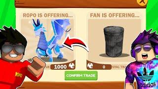 TRADING EPIC DRAGONS for trash... Roblox Dragon Fire!