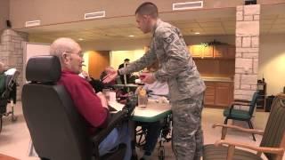 131st Bomb Wing Members Visit With Retired Veterans