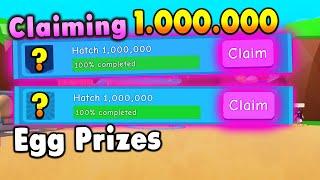 Claiming The 1 MILLION Egg Prizes in Roblox Bubble Gum Simulator