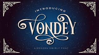 Vondey   Holiday font & ornaments Font Free Download