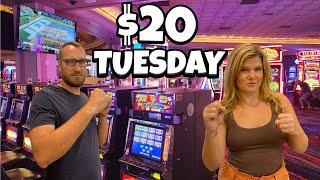 $20 Tuesday Husband vs Wife Slot Battle! 