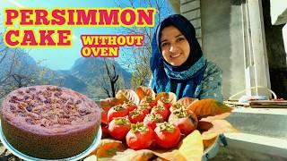 Persimmon Fruit Cake Without Oven | Daily Lifestyle Vlog | My Village | Happy Life | Vlogs New Video