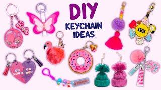 10 DIY KEYCHAIN IDEAS - How To Make Super Cute Keychains - BTS - Barbie - BFF Gift and more...