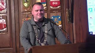 Dublin Lord Mayor Daithi de Róiste welcomes The Ballyfermot Heritage Group to The Mansion House