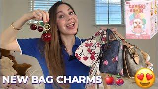 Style my Bags with me! New Bag Charms Cry babies, Cherries & Apples 