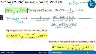 Z-Transforms | Z-Transforms of Standard Functions - Part 5
