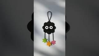 DIY Soot Sprite Hanging Craft  #shorts #ghibli #roomdecor #anime