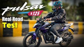 Ride Review of New Bajaj Pulsar N125 "REAL ROAD TEST" Good Looking Powerful 125cc Bike For Daily Use