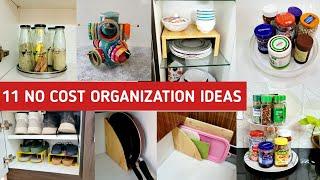 11 No Cost Home & Kitchen Organization Ideas | 11 Useful Home Hacks That Makes Your Life Easier