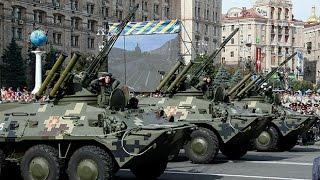 Defiant Ukraine turns on military display