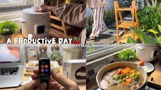 A PRODUCTIVE DAY  Unboxing Digital Pressure Cooker RAVELLE, HUAWEI Band 9 | Masak Sop Iga | VLOG