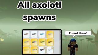 Roblox Animal Sim Underwater all axolotl spawns!