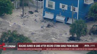 'The beachfront is IN their home': Surreal sand displacement at Pinellas Beaches after Helene